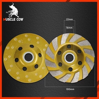 MUSCLE COW ใบเจียรเพชร 4 นิ้ว ขัดปูนและหิน ทนทาน ใช้ได้ทั้งเปียกและแห้ง พื้นเรียบเนียน