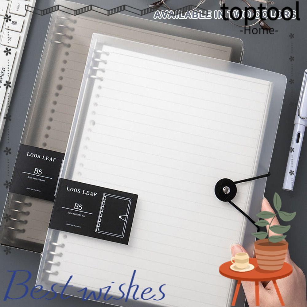 TOPTOOL เปลือกโน๊ตบุ๊ค, A5 B5 A4 โปร่งใส Binder Cover,ทนทานกันน้ํา Journal Planner Planner Planner P