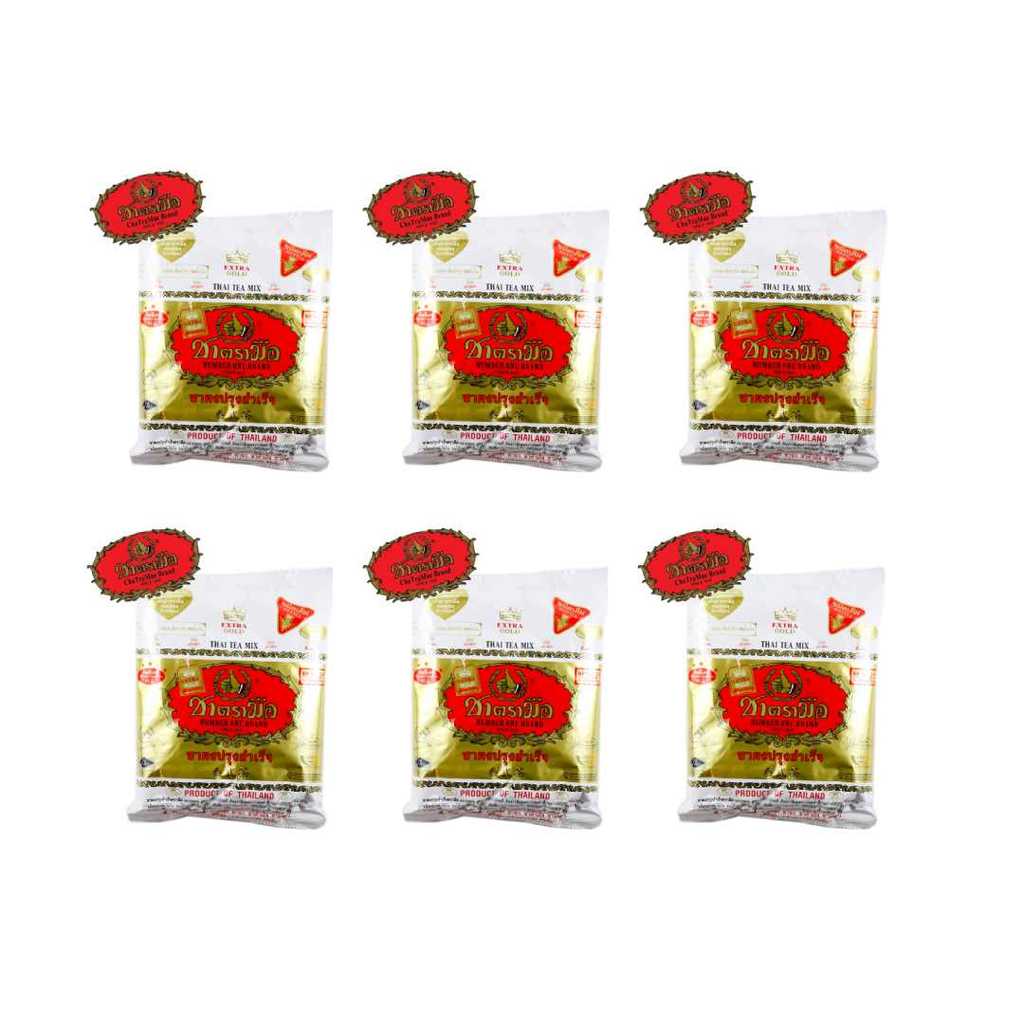 ChaTraMue Extra Gold Instant Tea ชาตรามือ  สีทอง ขนาด 400กรัม (แบบ 6 ถุง)