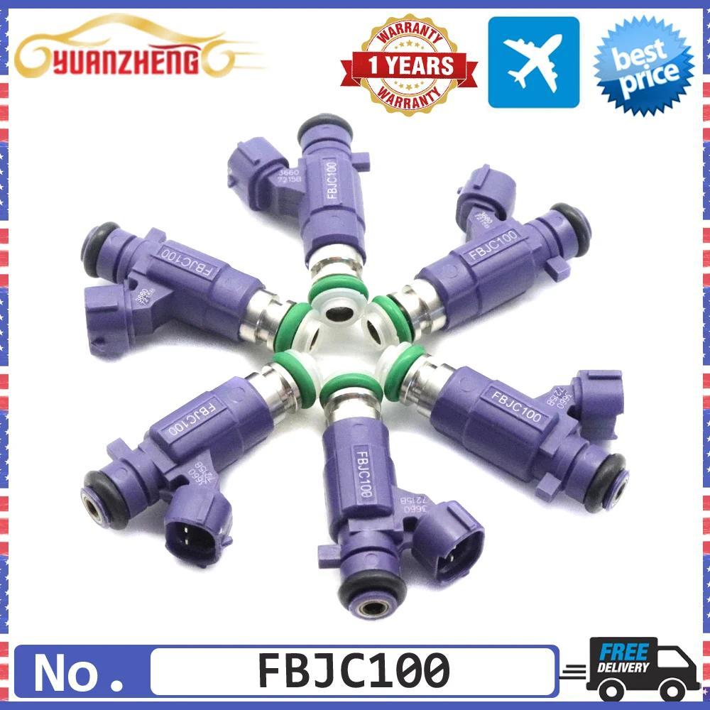 FBJC100 6pcs ใหม่หัวฉีดน้ํามันเชื้อเพลิงหัวฉีดสําหรับ Infiniti FX35 G35 QX4 I30 สําหรับ Nissan 350Z 