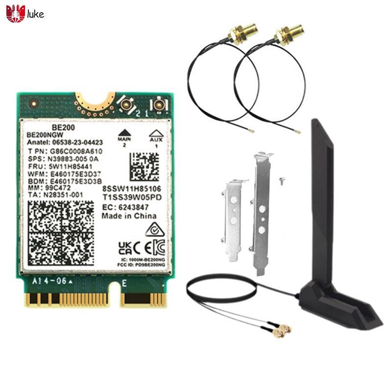 7 BE200 Card+ เสาอากาศแม่เหล็ก 2.4G/5G/6Ghz 8774Mbps 5.4 การ์ดเครือข่ายไร้สายสําหรับ Win10/สําหรับ W
