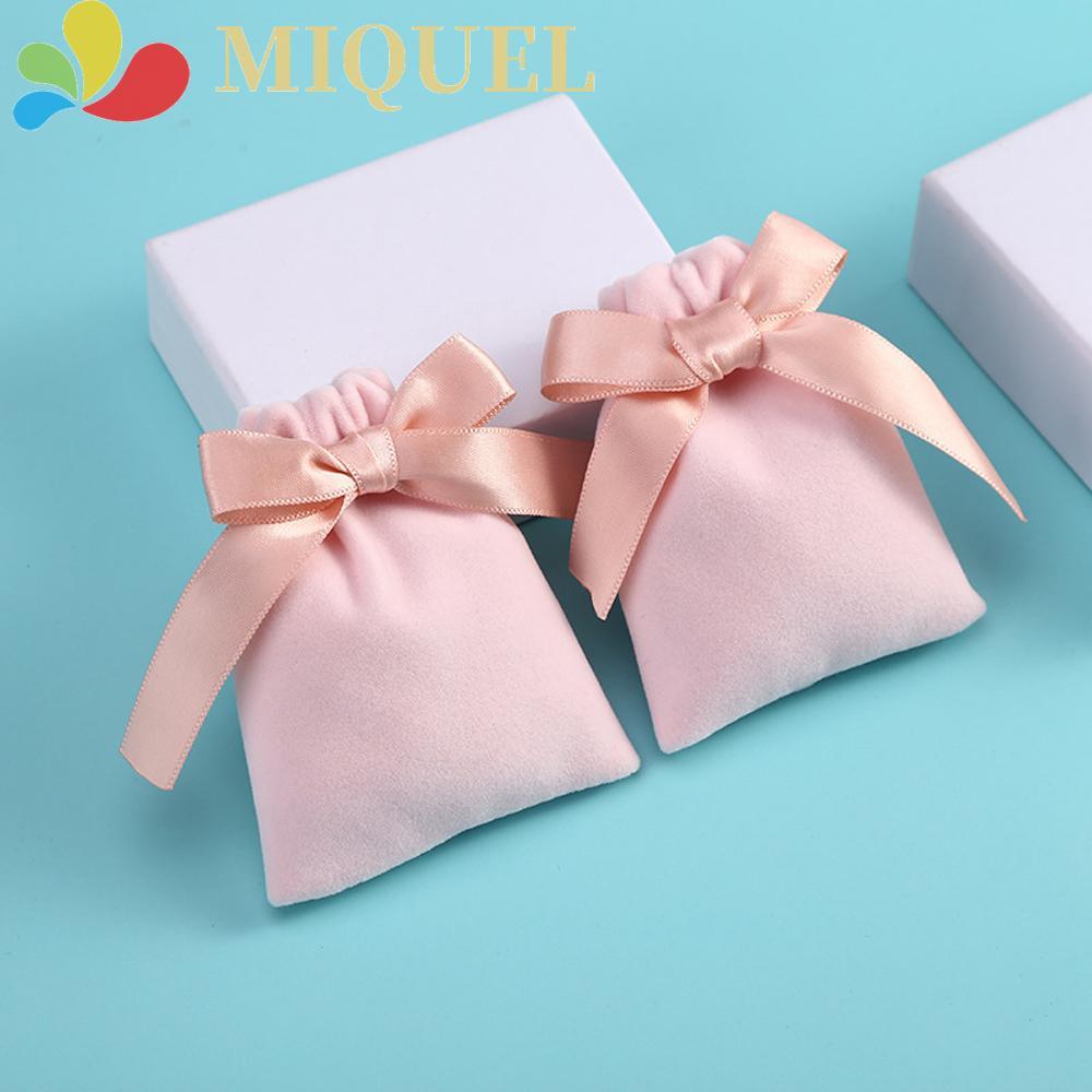 MIQUEL กระเป๋ากํามะหยี่สร้อยคอปาร์ตี้กระเป๋างานแต่งงานที่เก็บต่างหูถุงบรรจุภัณฑ์ที่สวยงาม