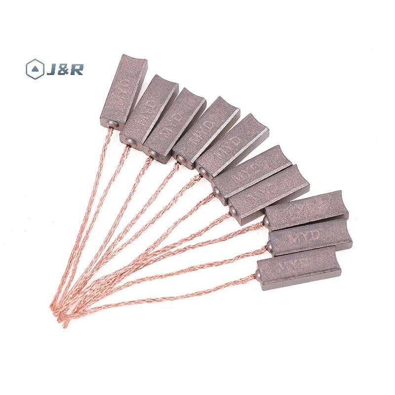 J & R> 10PCS 4.5X6.5X20 มม.ทองแดงเครื่องกําเนิดไฟฟ้าคาร์บอนแปรงเครื่องกําเนิดไฟฟ้าตัวควบคุมไดชาร์จสํ