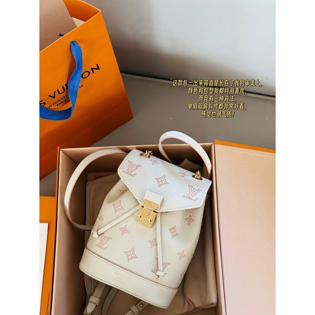 LV New Style Strawberry Pink mini Backpack