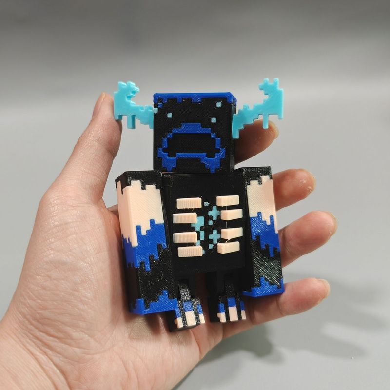 บล็อกข้าวสาลี MC Minecraft Guardian Influencer ของเล่นเกมรูปตกแต่งของขวัญ Joint Movable