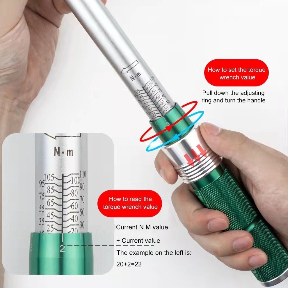 Adjustable Torque Wrench Industrial Grade Torque Wrench 0.5220 N.M Car And Bicycle Repair Wrench