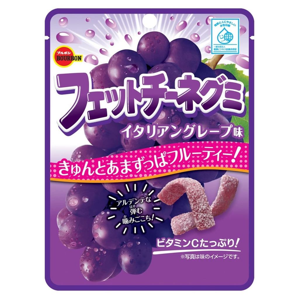 Bourbon Fettuccine Gummy Italian Grape Flavor 50g x 10 Bags