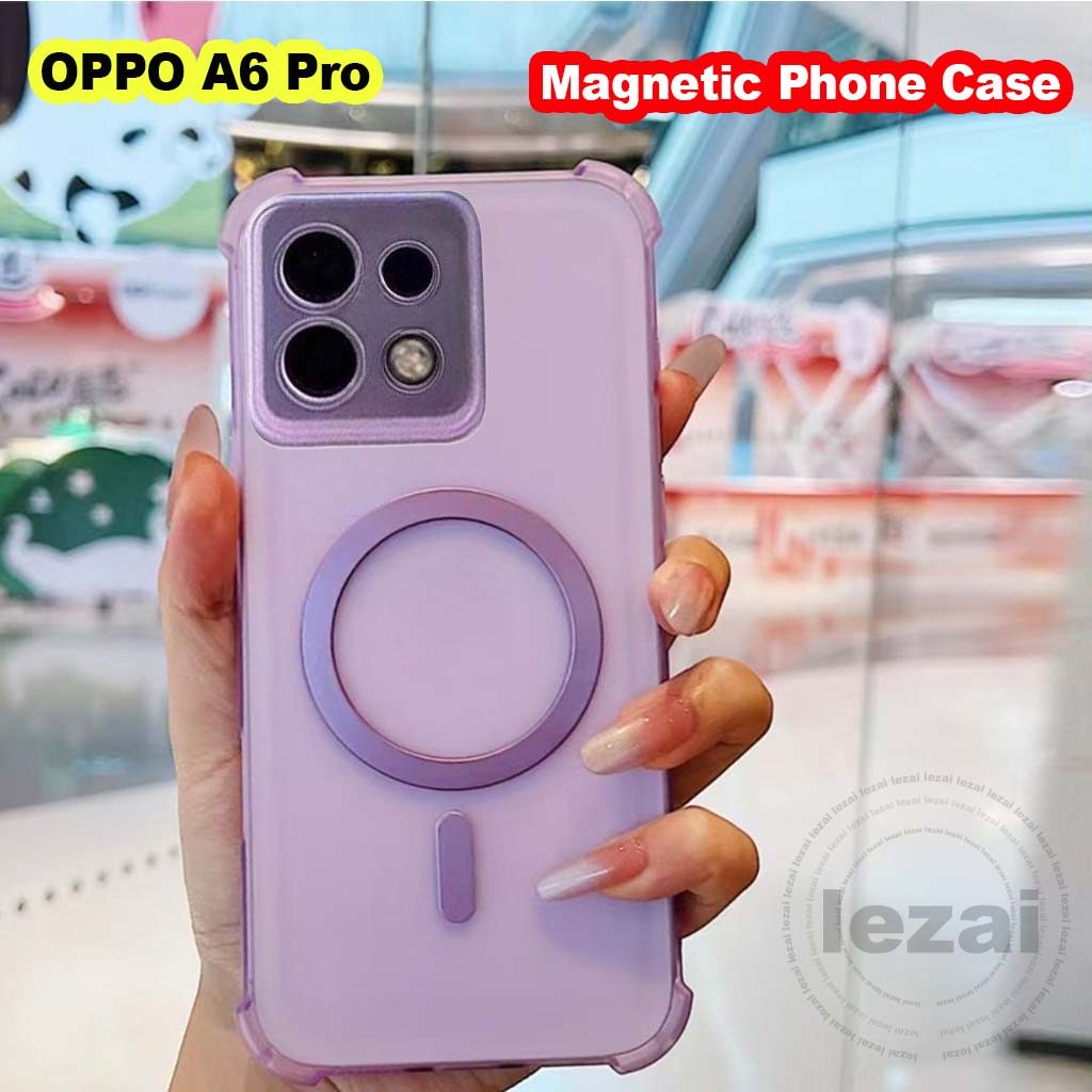 เคส OPPO A6 Pro A6Pro OPPOA6Pro 5G 2025 เคส Magnetic Clear Shock proof Matte Soft TPU ฝาหลัง