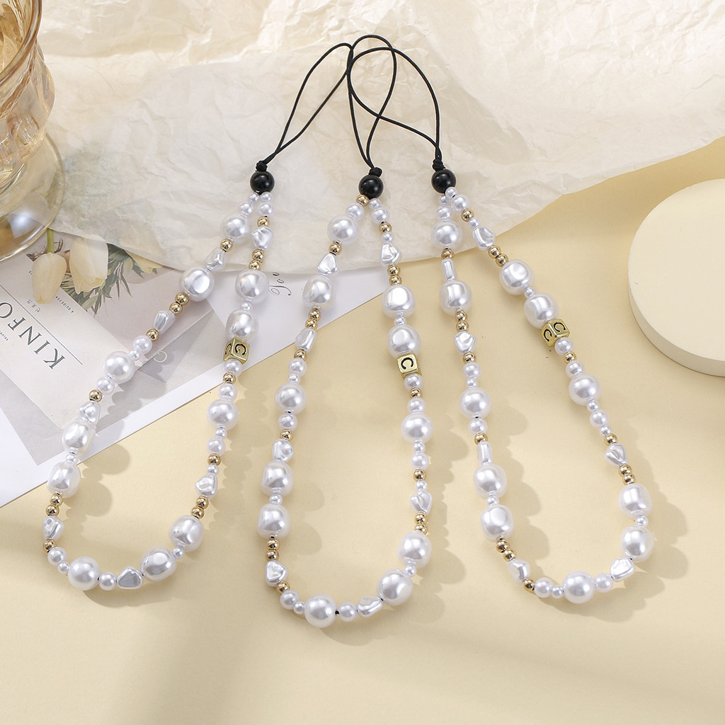 CASE Pearl Phone Chain Metal High-End Pearl Pendant Ccdd Camera Lanyard Chain 2025.10.28