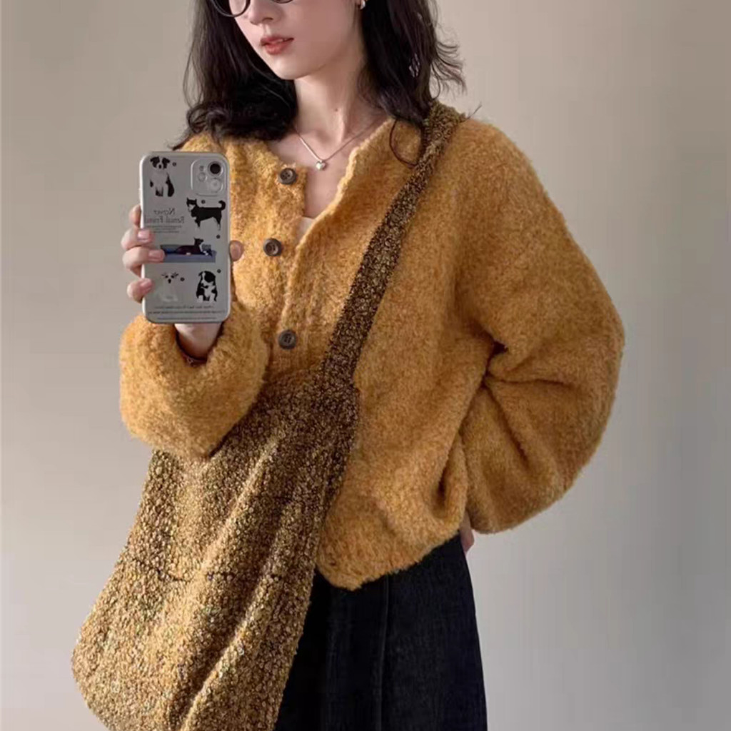 เสื้อกันหนาวถัก สไตล์คลีชิค รอบคอ กะทัดรัด เหมาะสำหรับฤดูหนาว (014H1) GMT2