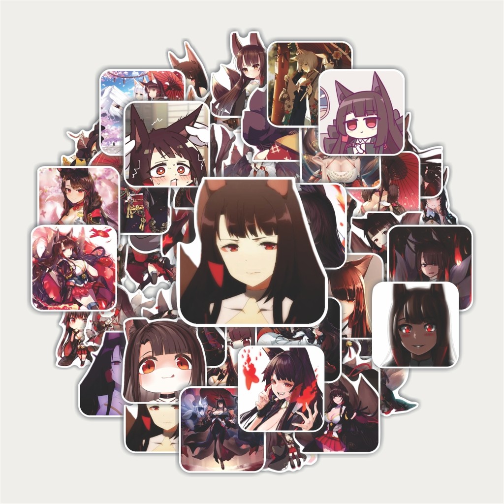 สติ๊กเกอร์แพ็คสติ๊กเกอร์ AKAGI AZUR LANE | สติ๊กเกอร์ TUMBLR | สติ๊กเกอร์แล็ปท็อปสําหรับกระเป๋าเดินท