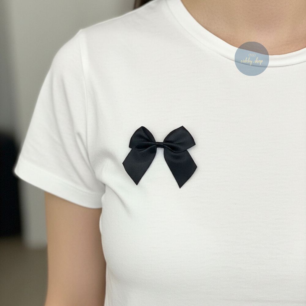 โบว์ดำไว้อาลัย แบบติดเข็มหมุด set 3/5/10 ชิ้น สำหรับติดเสื้อ / หมวก ประดับเครื่องแต่งกาย ส่งจากไทย!!!