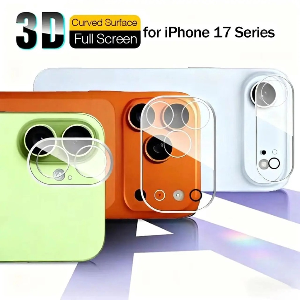 ฟิล์มกล้องโทรศัพท์สําหรับiPhone 17 Air 16 Plus 15 Pro Max 13 12 Mini 14 11 All-Matchกระจกนิรภัยโทรศัพท์มือถือ3Dคลุมทั้งหมดเลนส์สติกเกอร์ป้องกันตกแต่งโทรศัพท์มือถืออุปกรณ์เสริม