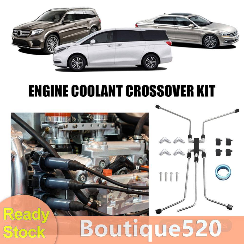 Coolant Crossover Kit สแตนเลส Coolant Crossover Vapour Exhaust Kit กันสนิม Anodized สําหรับ LS1 LS2 