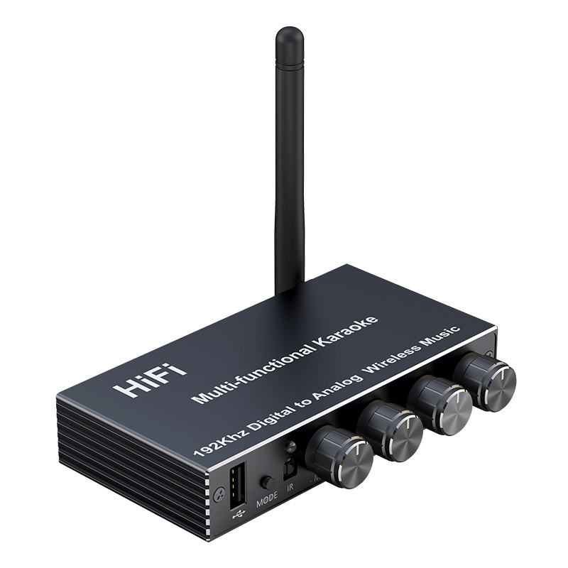 6.0 ตัวรับสัญญาณบลูทูธไฟเบอร์โคแอกเซียล ยูเอสบี ตัวแปลงดิจิตอลความถี่สูง/ต่ําพร้อมรีโมทคอนโทรลการ์ดเสียงคาราโอเกะ