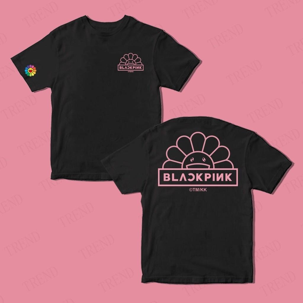 เสื้อยืดUnisex Takashi Murakami X BLACKPINK - ผ้าฝ้าย เกาหลีแฟชั่น Vintage Street Casual