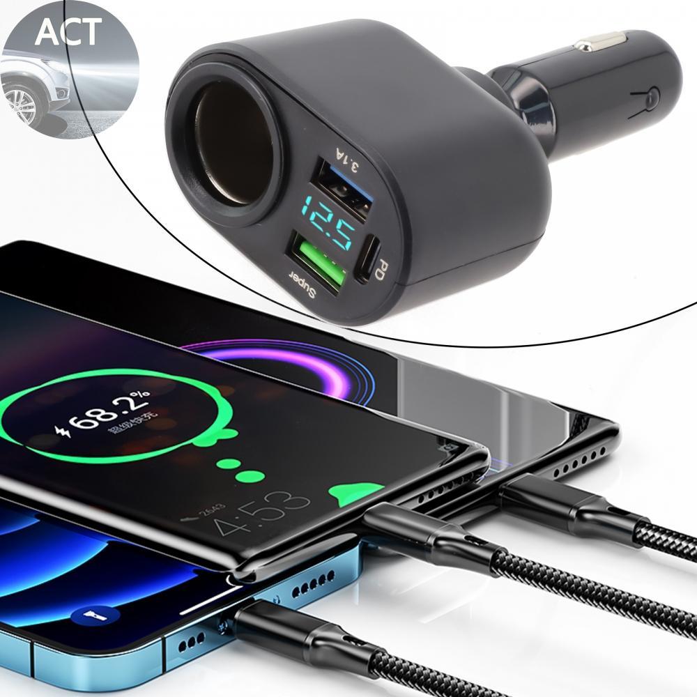 ที่ชาร์จแบตในรถ 10V/4A 11V/6A 12V/2A 1PACK/1PCS 9V/2.5A ABS สีดํา DC5V3.6A