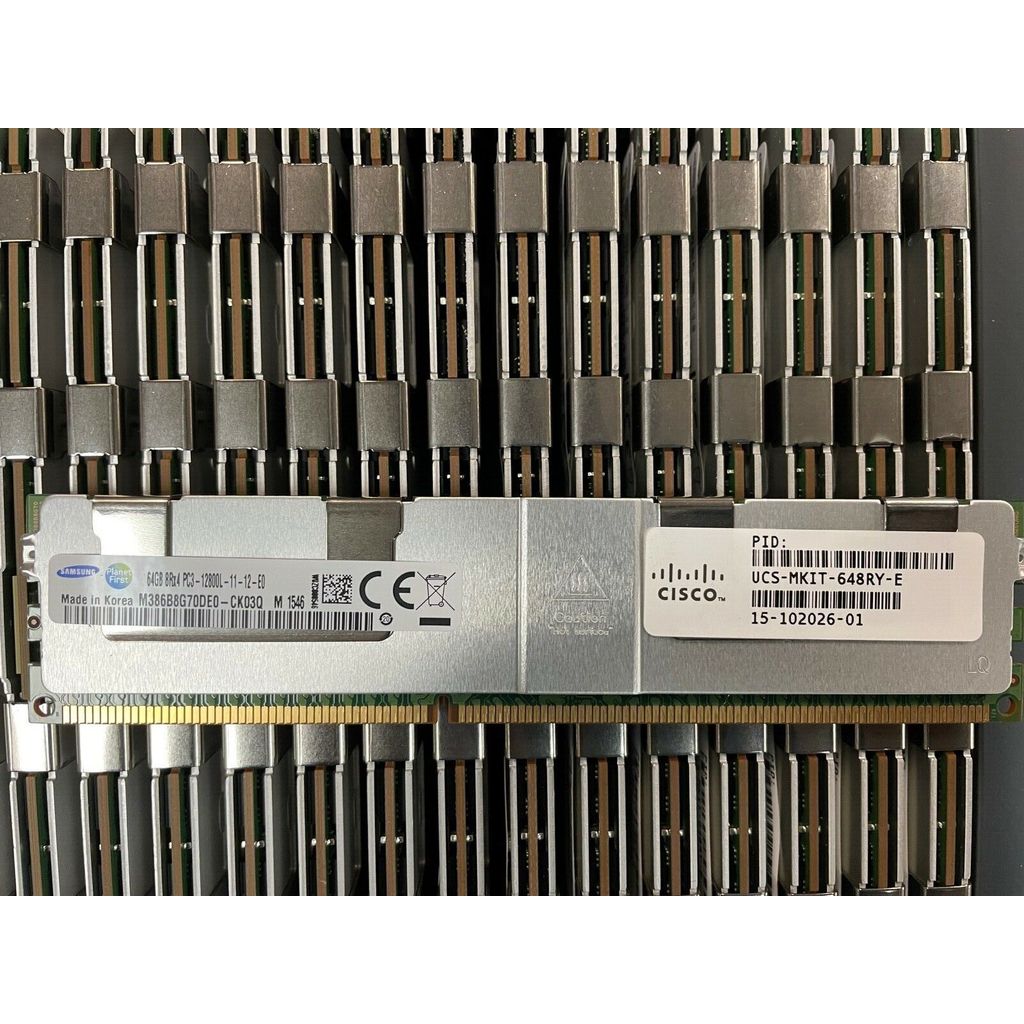 Samsung 64GB 8RX4 PC3-12800L LRDIMM หน่วยความจําเซิร์ฟเวอร์ DDR3 1600 ECC REG