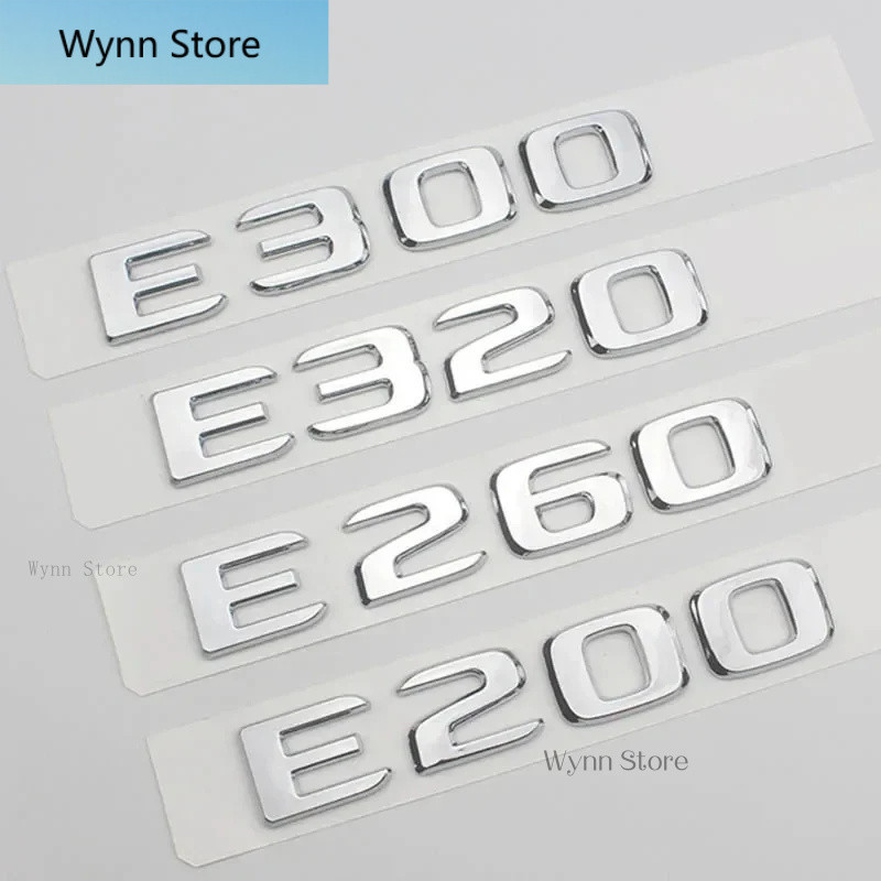 ♣♣3D ABS chrome surament สําหรับ Mercedes E43 E63 E200 E220 E260 E300 E320 W213 W212 AMG โลโก้สัญลัก