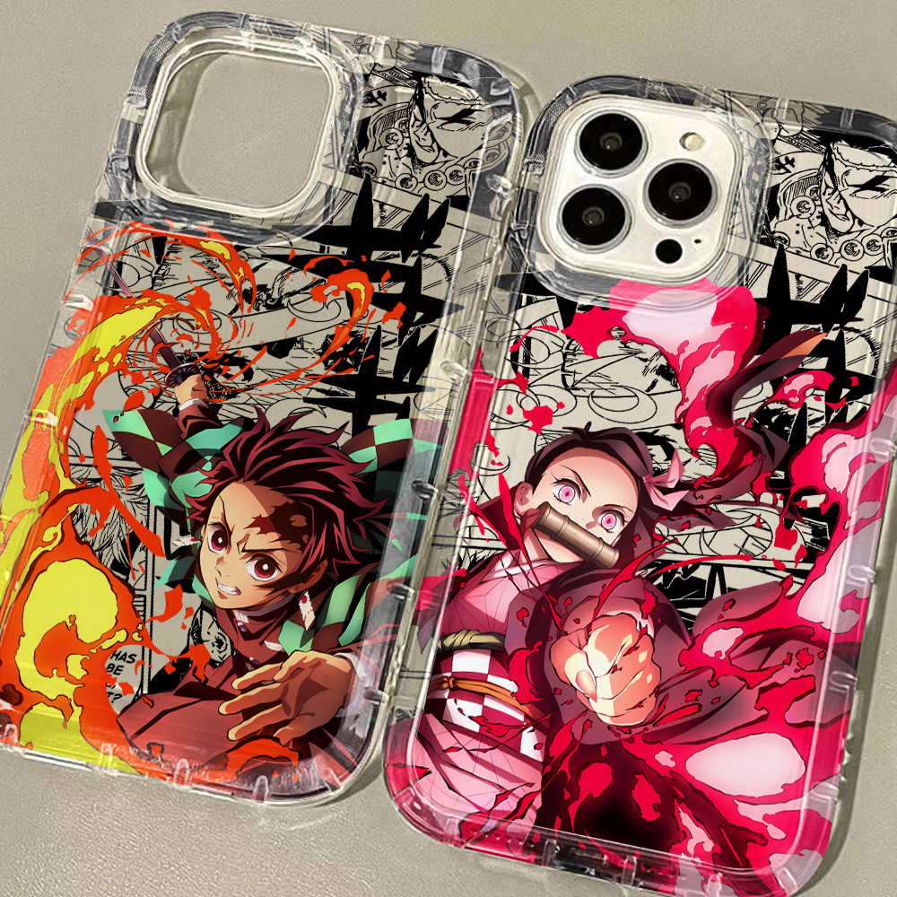Anime Demon Slayer Kamado TanjirouปลอกสําหรับApple iPhone 17 Air 16 15 14 13 12 Mini 11 Pro Max X XR XSMAX 8 7 PlusถุงลมนิรภัยAnti-drop Soft Clear Cover