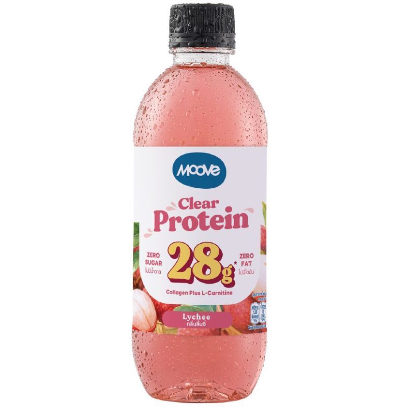 มูฟโปรตีนใสกลิ่นลิ้นจี่ 400มล. Moove Clear Protein Lychee 400ml. [หมายเลขบาร์โค้ด 8859833200154]