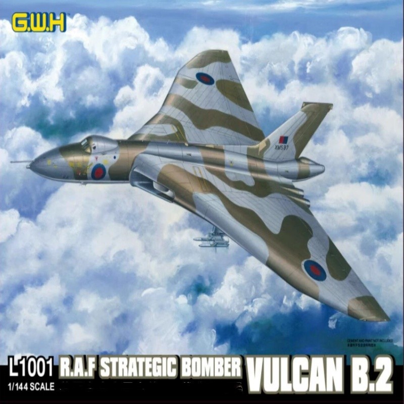 GREAT WALL HOBBY L1001 1/144 SCALE RAF STRATEGIC BOMBER VULCAN B2 ชุดโมเดล