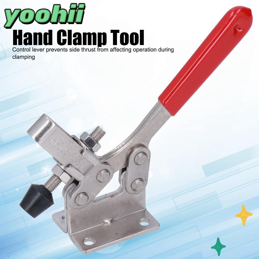 YOOHII Toggle Clamp, Silver Adjustable Welding Toggle Clamp, Accessories Antislip Hand Toggle Clamp 