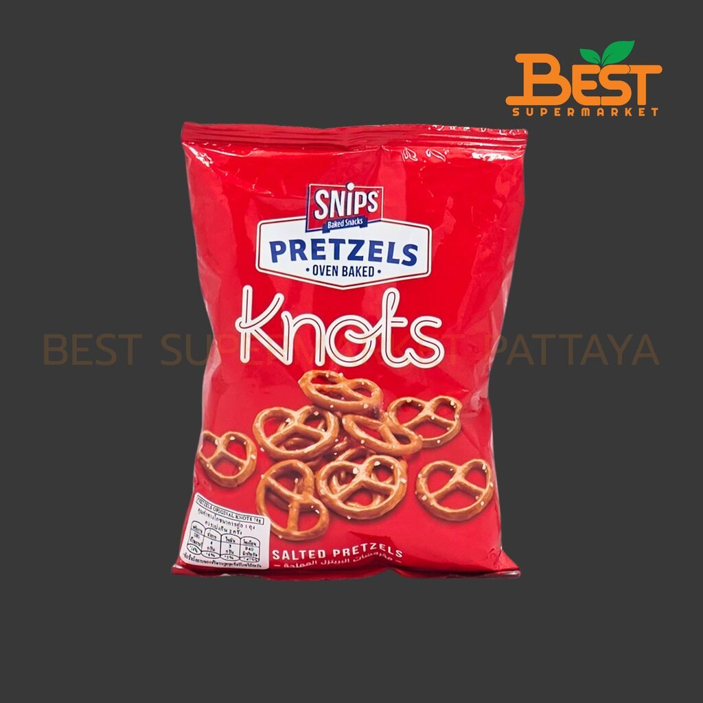สนิปส์ เพรซเซล ออริจินัล น็อตส์ รสดั้งเดิม 70 กรัม. Prezels Original Knots Snips Brand 70 g.