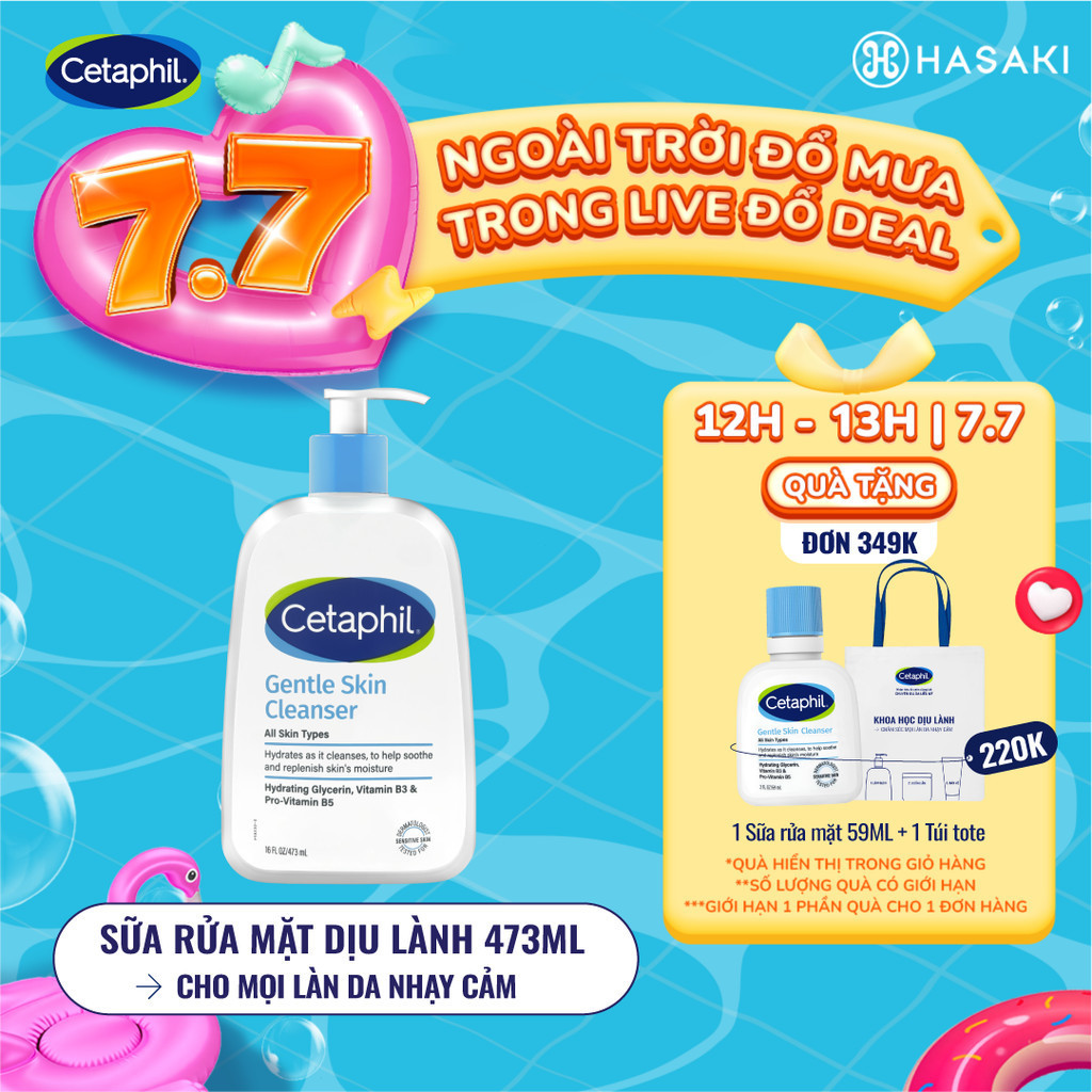 [MEGA 7.7 | 12H-13H] Gentle Skin Cleanser for Sensitive Skin Cetaphil Gentle Skin Cleanser ผลิตภัณฑ์