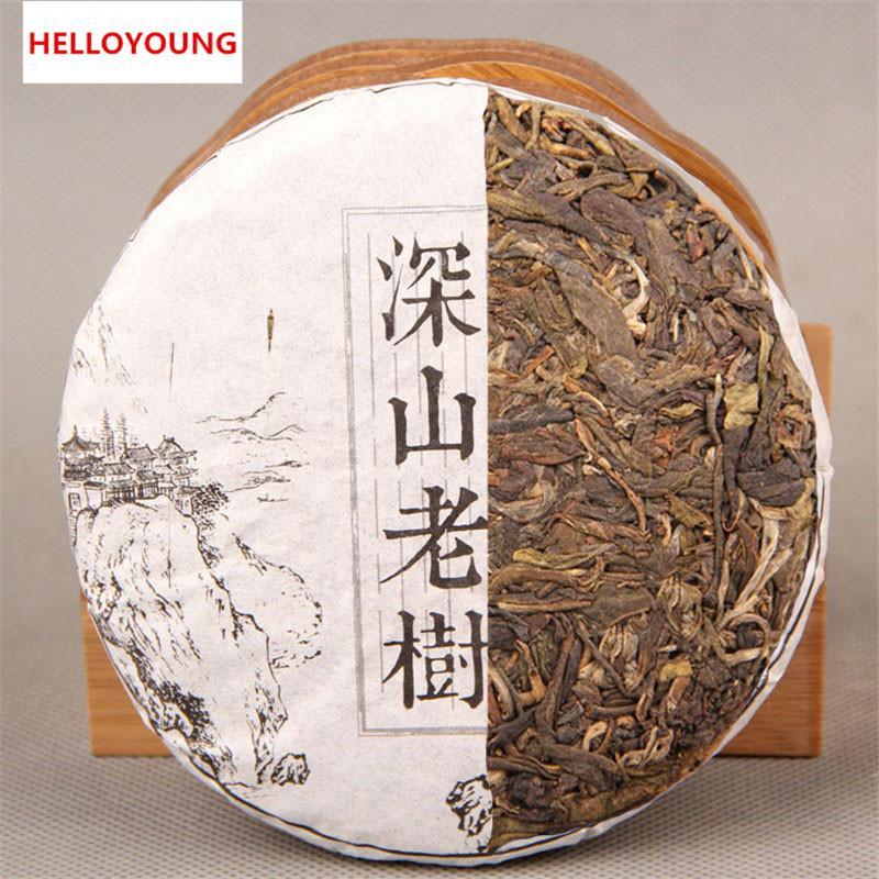 HelloYoung ชา Puer ดิบออร์แกนิก Old Tree Energy Drink จีนเจ็ดเค้ก 100g