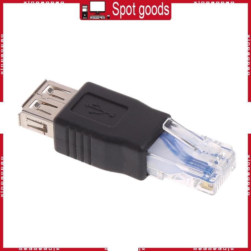 XI 1-Pack USB - RJ45 USB2 0 หญิง RJ45 Ethernet ชาย AF-8P8C Connector