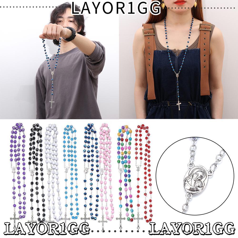 LAYOR1GG 1 PC สร้อยคอลูกปัดลูกประคําชุดจี้หลากหลายรูปแบบ