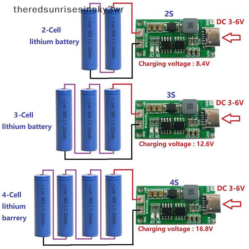 (the) 2S 3S 4S 1-4A Booster Module Lithium Polymer Battery Charging Module Step-Up Boost LiPo Polymer Li-Ion Charger (TH)