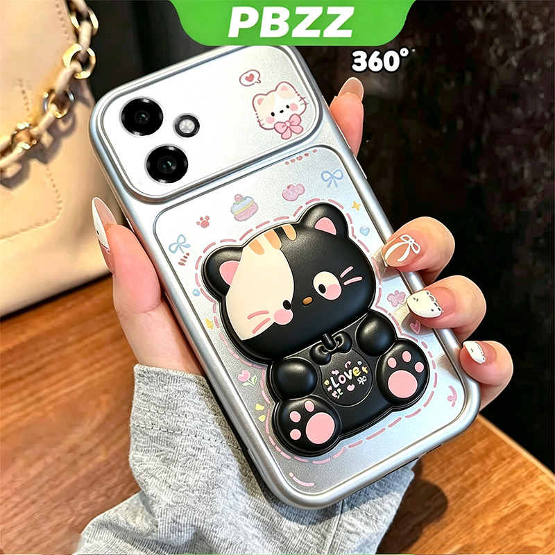 สําหรับ honor 200 400 600 LITE 400 500 SMART 200 PRO 5G เคสโทรศัพท์ Softcase กันกระแทกออกแบบใหม่ความงามพร้อมผู้ถือน่ารักสีดําสําหรับชาย DSCMMZJ1