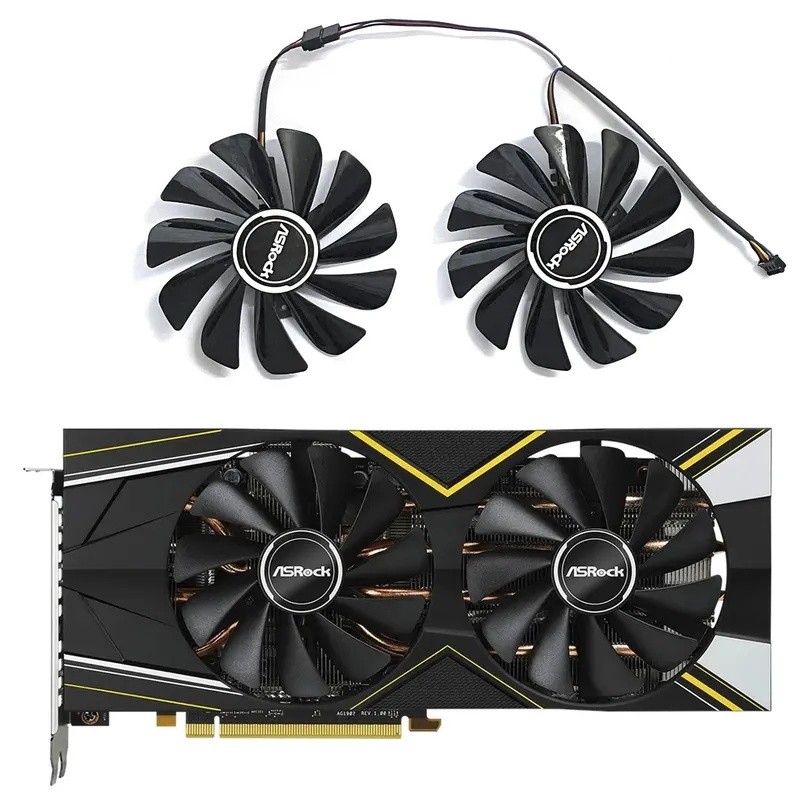 4PIN CF1010U12S FDC10U12S9-C 95 มม.RX5700 GPU พัดลมสําหรับ ASRock Radeon RX 5700 5700XT พัดลมระบายคว