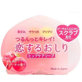 🇯🇵ของแท้100%>>สบู่พีช ก้นขาว พีลิแคน ฮิป Pelican Hip Care Scrub Soap 80ก. สครับ