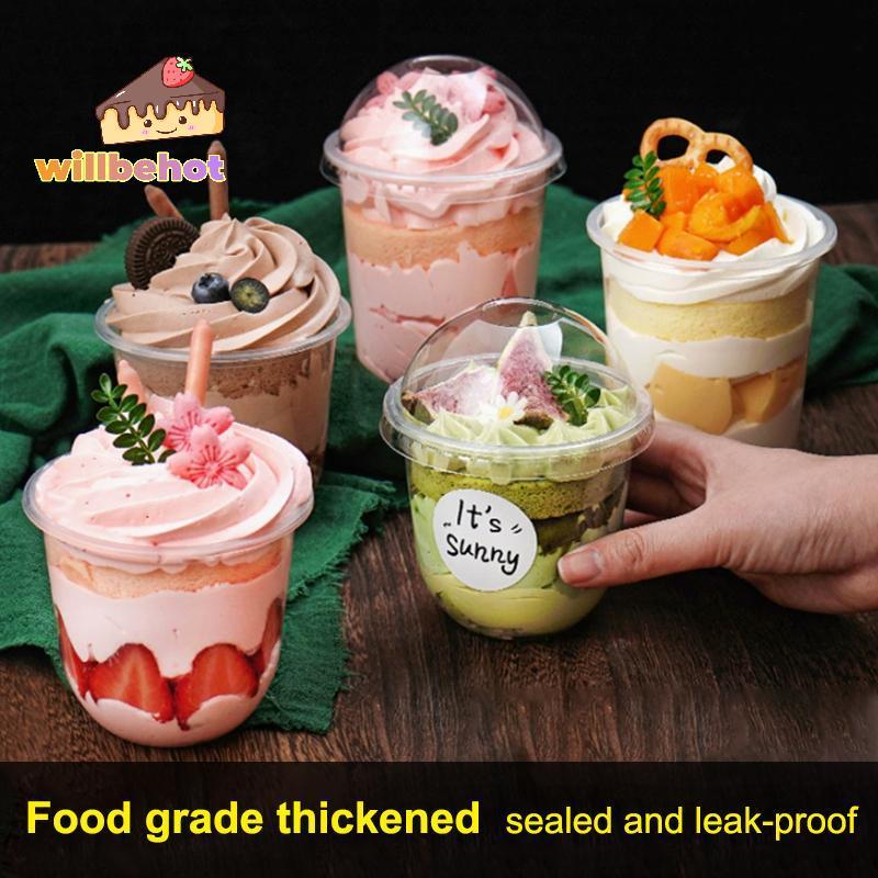 [Willbehot-t] ชามสลัดพลาสติกใส 50 Pa 250ML 300ML 360ML 500ML ภาชนะขนมแบบใช้แล้วทิ้งสําหรับปาร์ตี้จัด