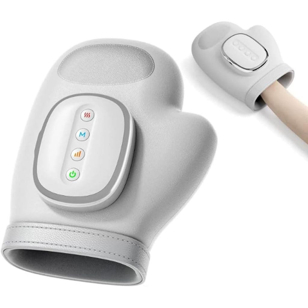 Neurivo Hand Massage, เครื่องนวดไฟฟ้าไร้สายพร้อมการอัดความร้อนและอากาศ, 3 โหมด 5 ความเข้มสําหรับนิ้ว