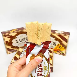 CROWN CHOCO HEIM 142g ไส้ช็อคโกแลต ขนมเกาหลี 초코하임 บิสกิตสอดไส้ครีมเฮเซลนัท