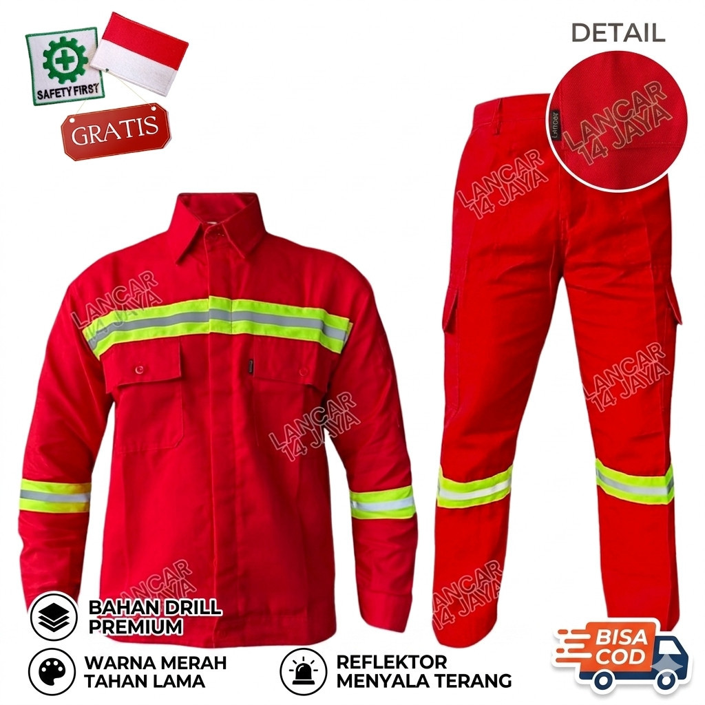 KEMEJA ชุดเสื้อและกางเกงนิรภัย / ชุดเซฟตี้แขนยาว / เสื้อผ้าโครงการแขนยาว / Safety Wearpack Top / Saf