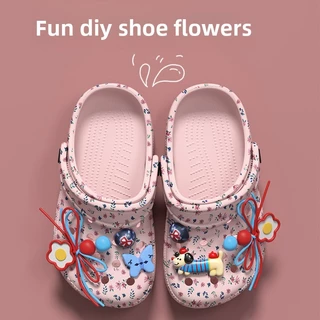 AYUER SIZE 22-40 รองเท้าแตะกลางแจ้ง DIY พิมพ์สีสันสดใส