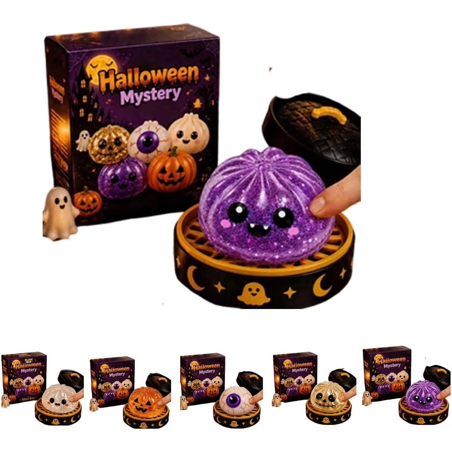 ฮาโลวีน Ghost Maltose Squishy Squeeze ของเล่น Hand Grip ความเครียดบรรเทา Fidget Sensory ของขวัญกล่องชุดเด็ก Party Decor