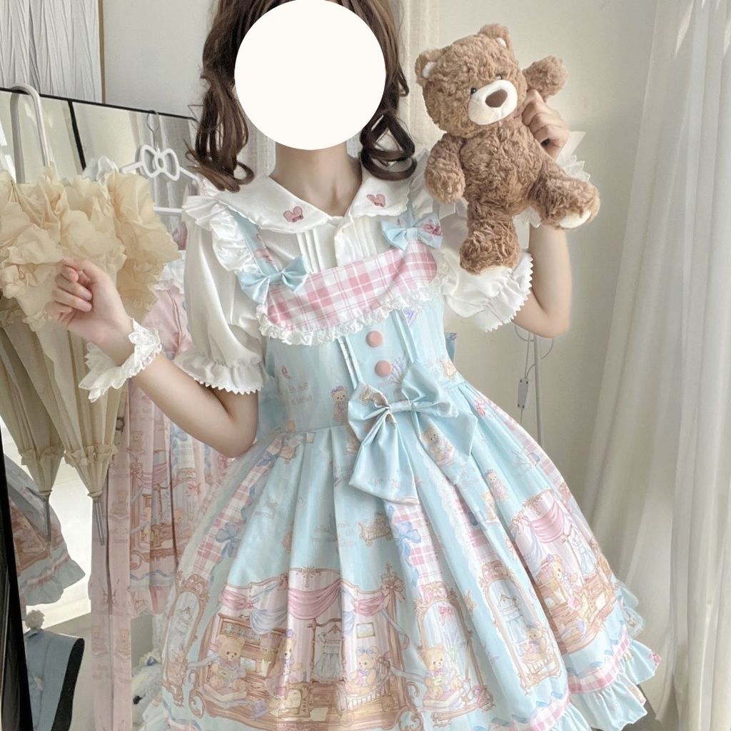 ช่างตัดเสื้อ Bear Dress Shop ของแท้ Original Sling lolita ดีไซน์น่ารัก เต่าหวาน
