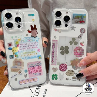 โปร่งใส จัดส่งจากประเทศไทย สไตล์ญี่ปุ่นน่ารักนุ่ม for iPhone เคสไอโฟน 11 12 13 14 15 16 17 PRO MAX X XS MAX XR 7/8PLUS