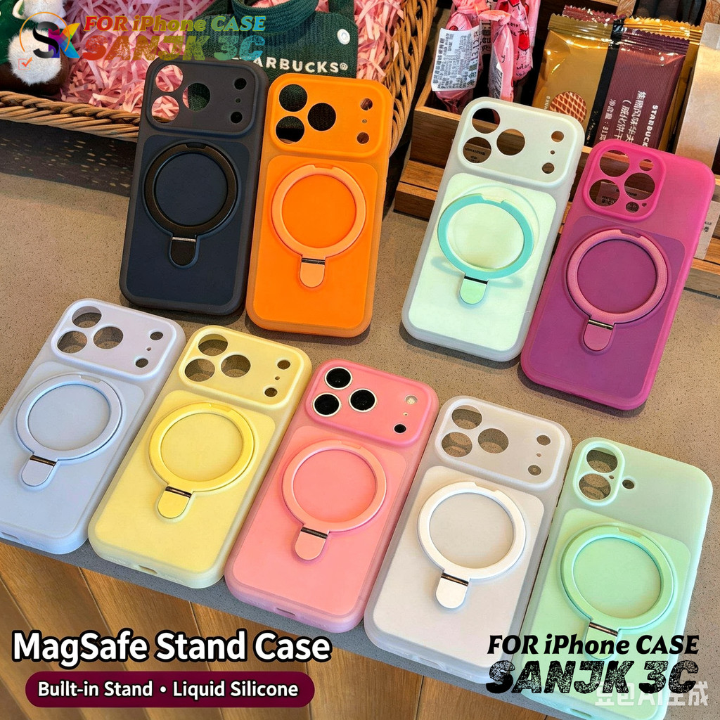 ใหม่ Jelly Dirt-Resistant shell iP 17Proซิลิโคนขาตั้งแม่เหล็กสําหรับiPhone 17 16 15 14 Pro Max 13 ProMaxปลอกซิลิโคนกันกระแทกฝาครอบป้องกัน