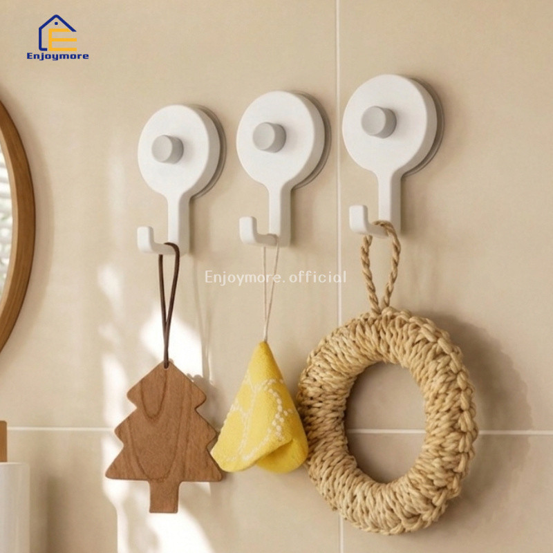 Enjoymore ตะขอติดผนังไม่ต้องเจาะ SET 2 ชิ้น สำหรับห้องครัว ห้องน้ำและทางเข้าบ้าน