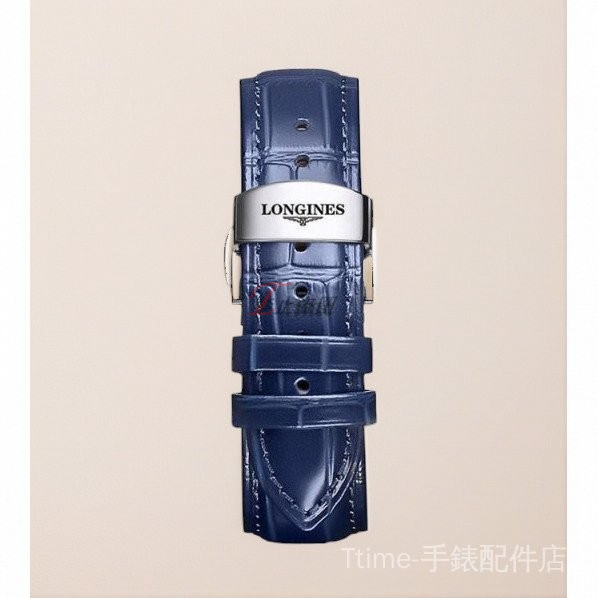 7/17 สายหนังแท้ Longines 12-26 mm | L2 series/รุ่นธง หัวเข็มขัดผีเสื้อหรูหรา | สายรัดทดแทน พรีเมี่ยม