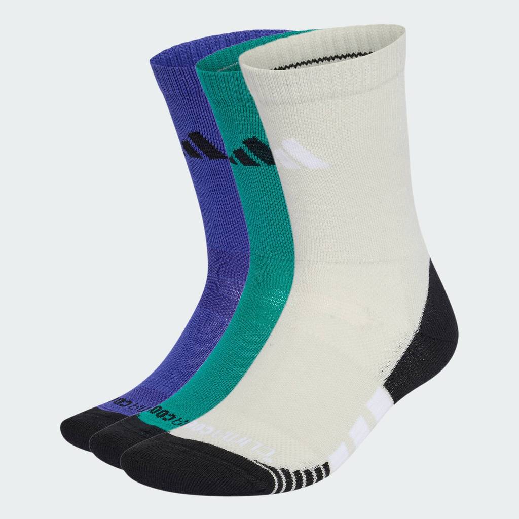 adidas Gym & Training Performance CLIMACOOL Cushioned Crew Socks 3 Pairs Unisex Purple KT3190