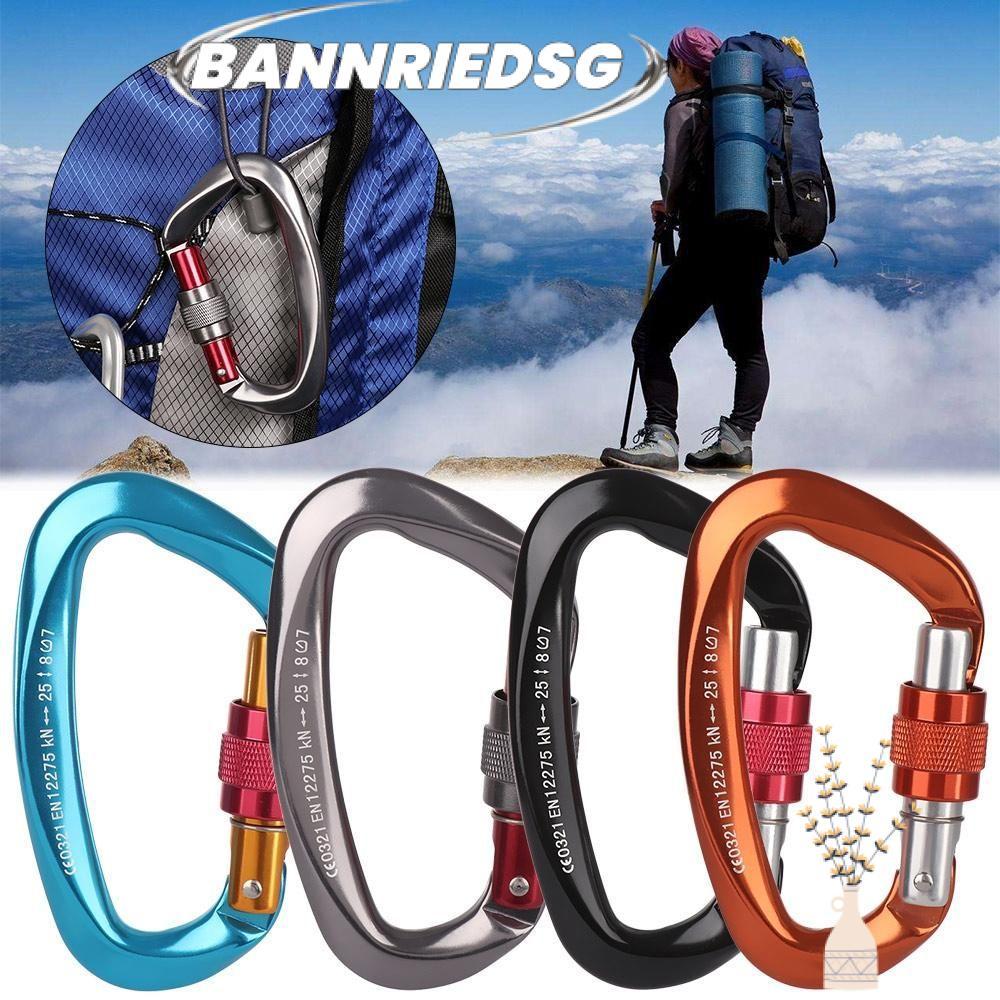 BANNRIEDSG989YR ตะขอกุญแจปีนเขา 12/25KN D รูปร่างคุณภาพสูงล็อคหลักรักษาความปลอดภัย