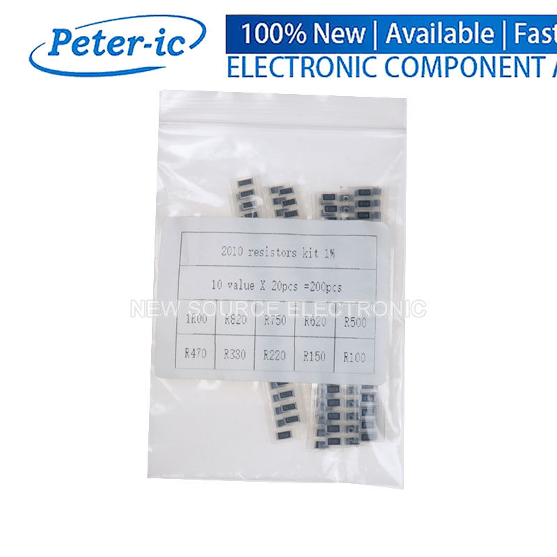 (200 ชิ้น) 2010 ตัวต้านทาน SMD ชุดสารพัน 10 ค่าX20PCS 1R00~R820 Ohm 1% R100 R620 R470 R330 R220 Ohm